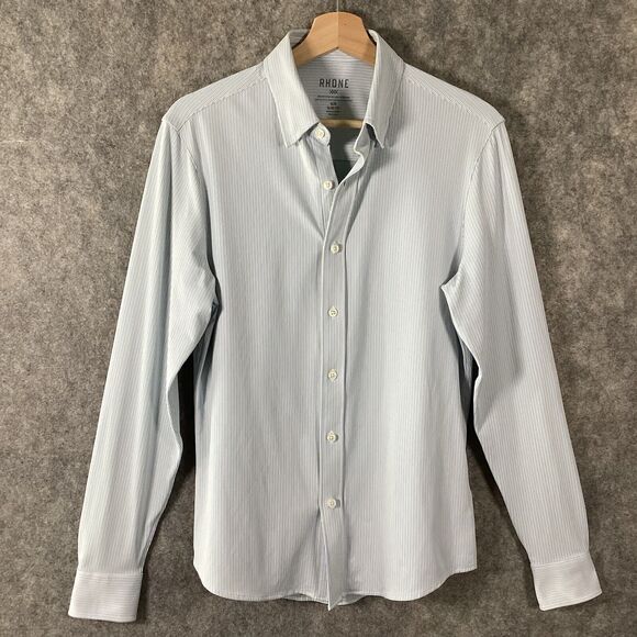 RHONE Commuter Stretch Button Lightweight Shirt Long Sleeve Men’s Size S/P Slim - Picture 4 of 16